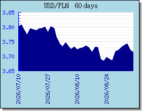 PLN Tassi di cambio grafico e grafico